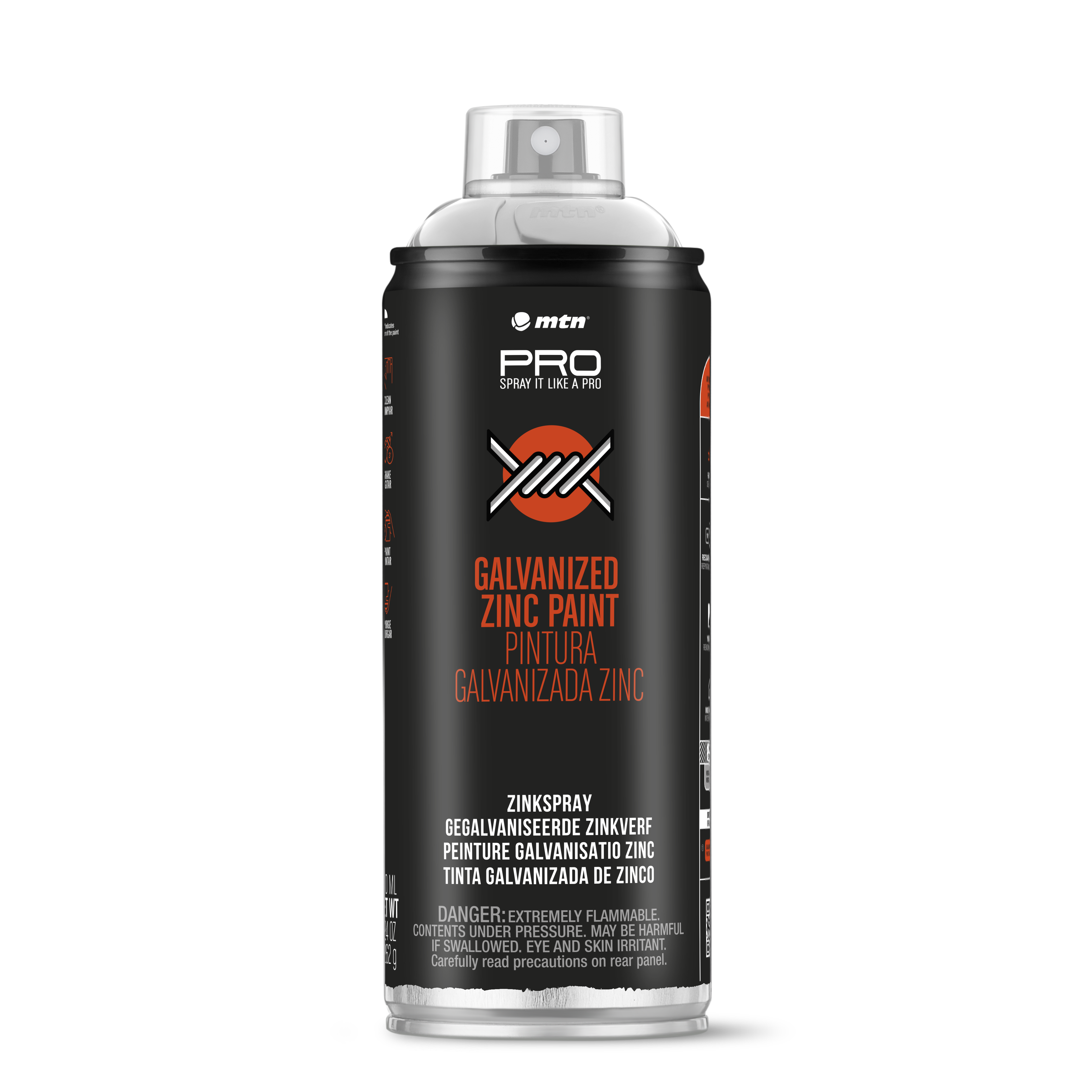 MTN PRO Spray Paint - Galvanized Zinc Paint 400ml - Light Zinc